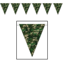 Army Camouflage Large 9 Foot Pennant Banner